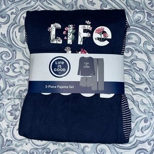 New in package Life is Good 3-piece Pajama Set